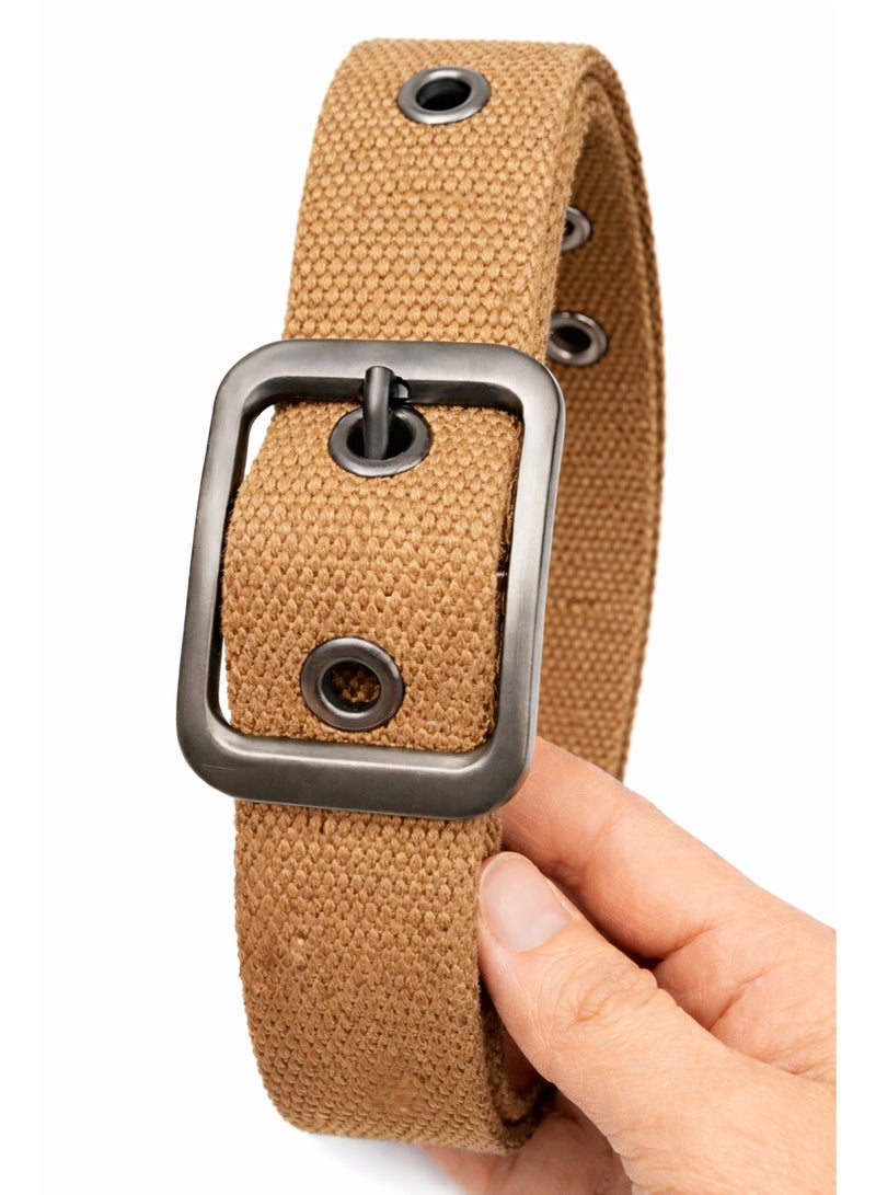 Men's high-quality canvas belt with a durable metal buckle – a practical casual belt for everyday use and work - Image 1