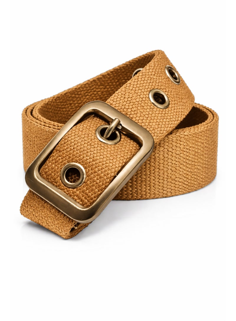 Men's high-quality canvas belt with a durable metal buckle – a practical casual belt for everyday use and work - Image 2