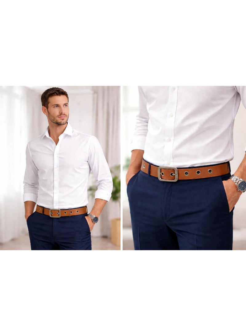 Men's high-quality canvas belt with a durable metal buckle – a practical casual belt for everyday use and work - Image 3
