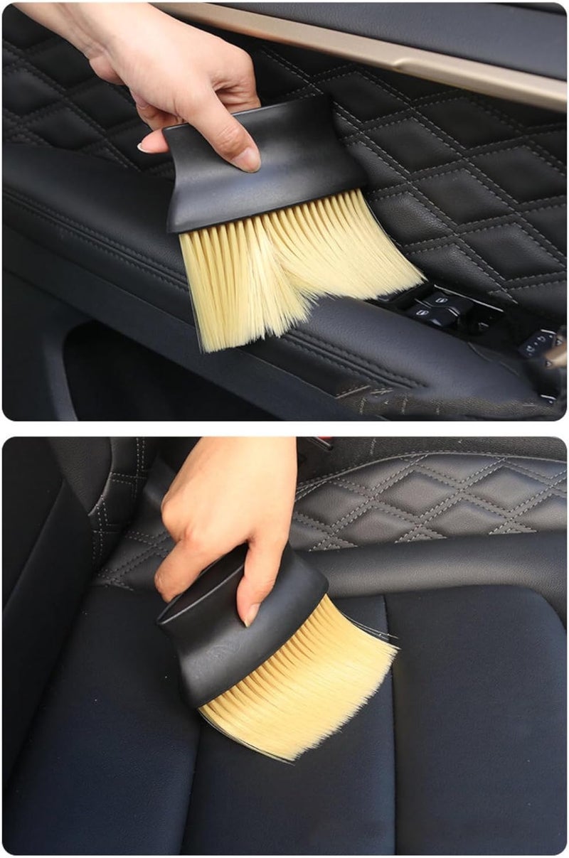 DETACHI Car Interior Cleaning Brush + Car Mat Carpet Brush Duster+ Ultra Soft Hair Bristle Brush for A/c Vents Dust, Dashboard Cleaning Laptops, Cleaning Tools Combo Pack 3Pcs Connectable modular - Image 5