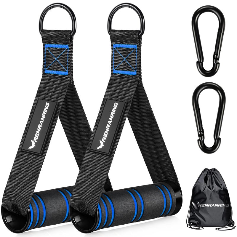 RENRANRING Gym Exercise Handles, Replacement Handle Attachments for Cable Machine Pulleys, Resistance Band and Strength Trainer, Pull Down Workout Accessories, Home Gym Add On Equipment - Image 1
