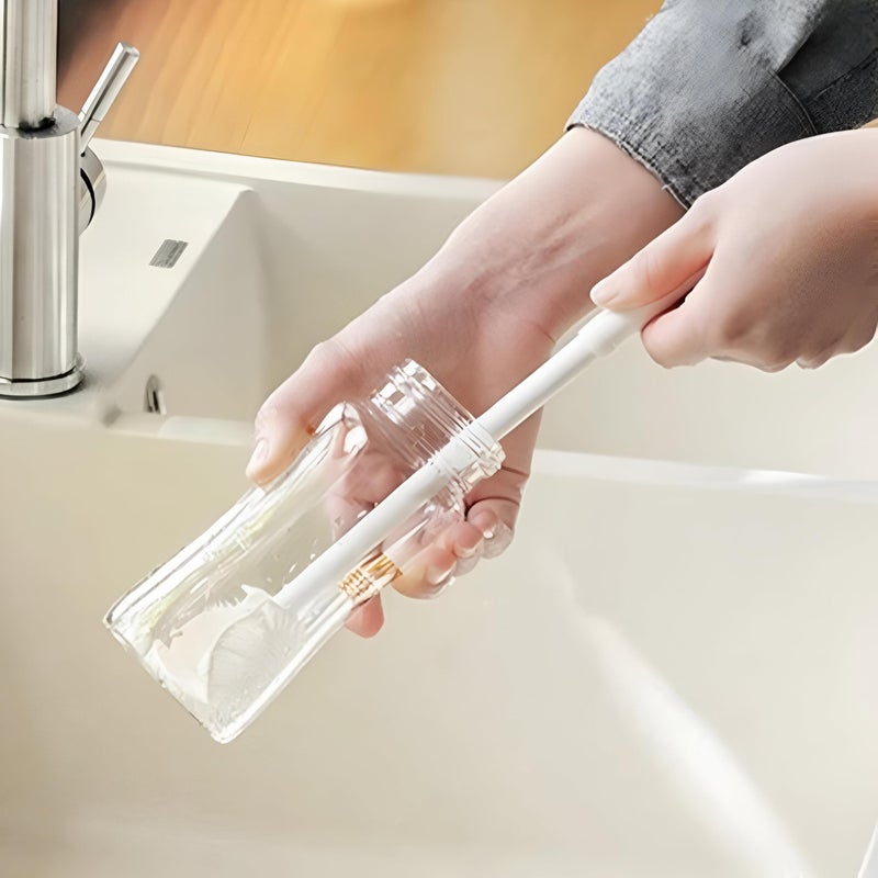 Eco-Friendly Bottle Brush - Durable Reusable Cleaning Solution Crafted With Soft Foldable Bristles And Adjustable Handle For Sustainable Daily Washing Of Various Containers (1pcs) - Image 3