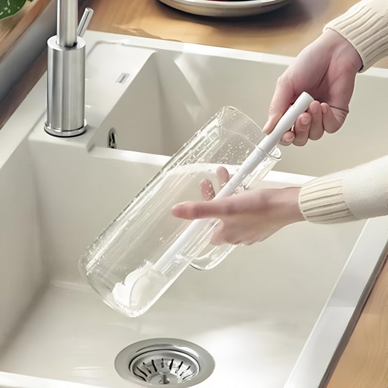 Eco-Friendly Bottle Brush - Durable Reusable Cleaning Solution Crafted With Soft Foldable Bristles And Adjustable Handle For Sustainable Daily Washing Of Various Containers (1pcs) - Image 2