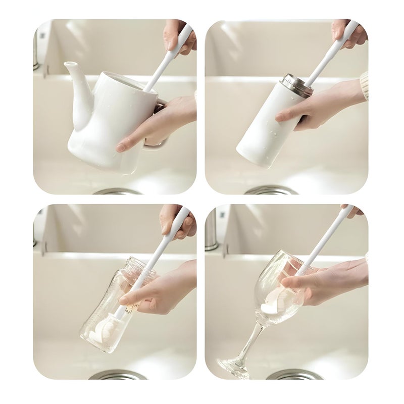 Eco-Friendly Bottle Brush - Durable Reusable Cleaning Solution Crafted With Soft Foldable Bristles And Adjustable Handle For Sustainable Daily Washing Of Various Containers (1pcs) - Image 4