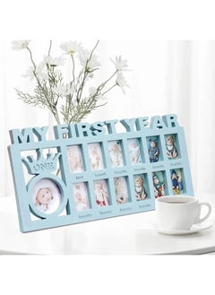 ShebSheb Picture Frame for 12 Month Baby ,Newborn My First Year Photo Frame ,Baby Keepsake Frame for Photo Memories  - Image 1
