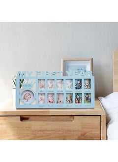 ShebSheb Picture Frame for 12 Month Baby ,Newborn My First Year Photo Frame ,Baby Keepsake Frame for Photo Memories  - Image 2