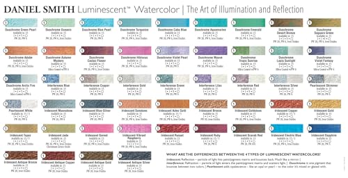 DANIEL SMITH Extra Fine Watercolor Paint, 15ml Tube, Iridescent Gold , stone, 284640018, 0.5 Fl Oz (Pack of 1) - Image 4