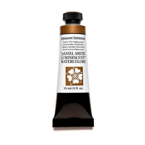 DANIEL SMITH Extra Fine Watercolor Paint, 15ml Tube, Iridescent Gold , stone, 284640018, 0.5 Fl Oz (Pack of 1) - Image 1