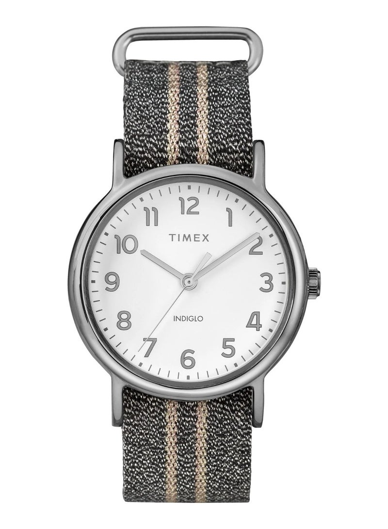 Timex Brass Analog Women's Watch With Blue Fabric Band TW2R92200 - Image 1