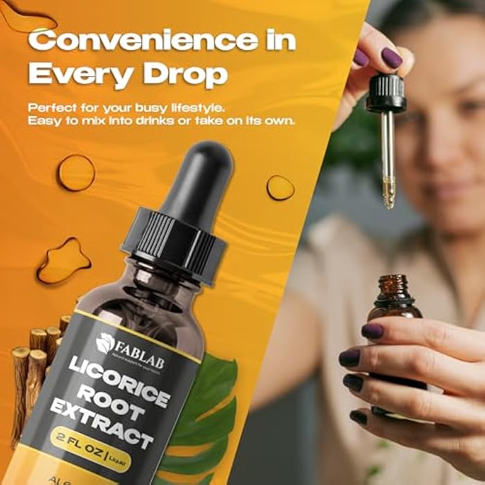 FabLab Licorice Root Extract - Herbal Immune Support- Glycyrrhiza Glabra Supplement for Digestion Restore Respiratory Health Fatigue -Non-GMO (2) - Image 5