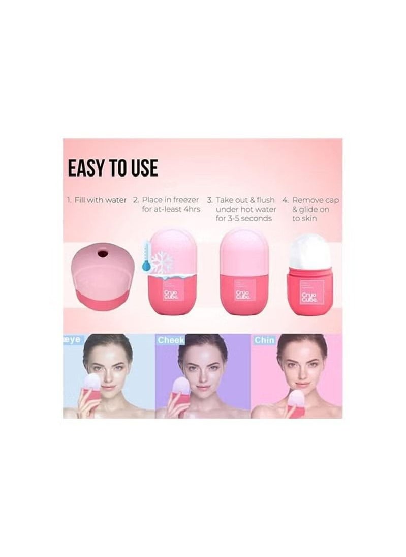 ORiTi ORiTi Ice Roller Face Massager, Multifunction Face Cryo Cube, Silicone Ice Cube Molds, for Brighten Skin Remove Fine Lines Shrink Pores  - Image 3