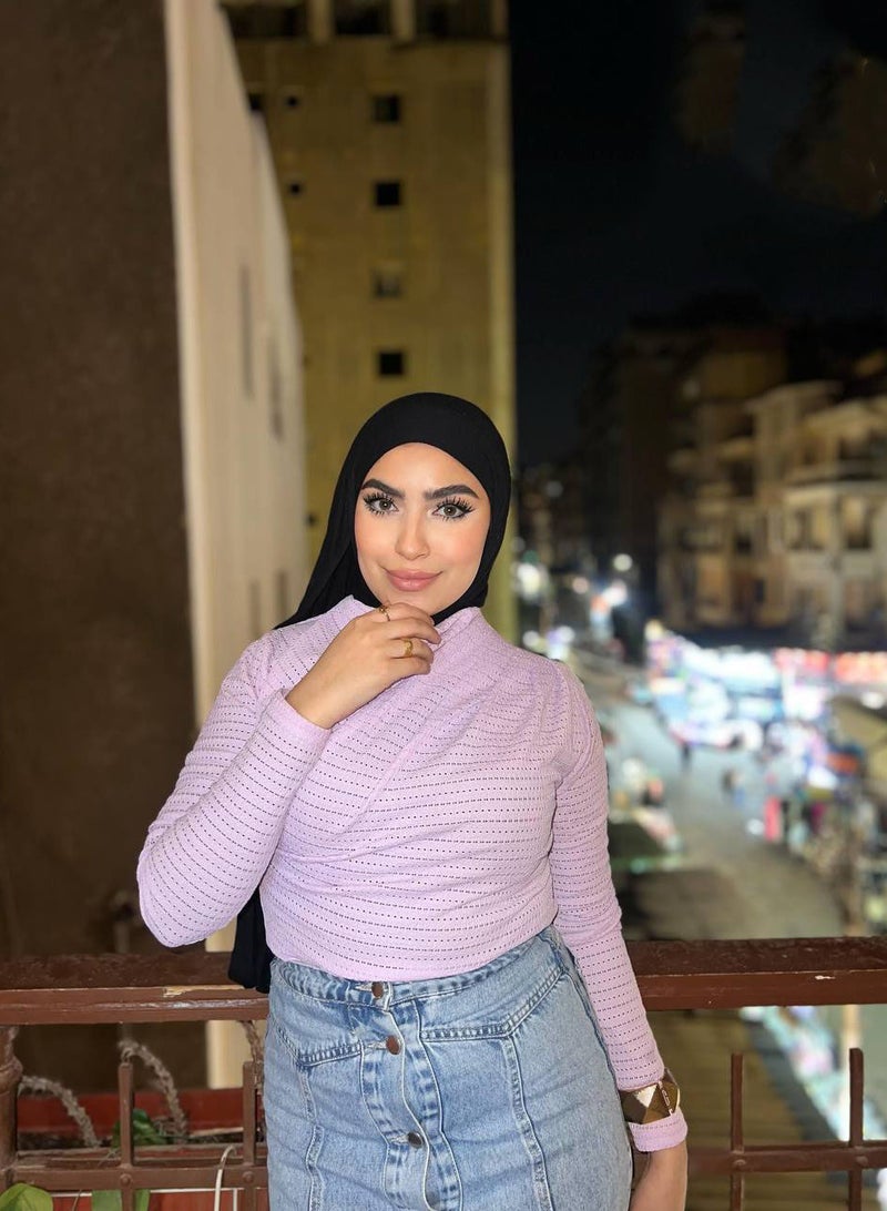 بيوريتوبيا تى شيرت لافندر بأكمام  - Image 2