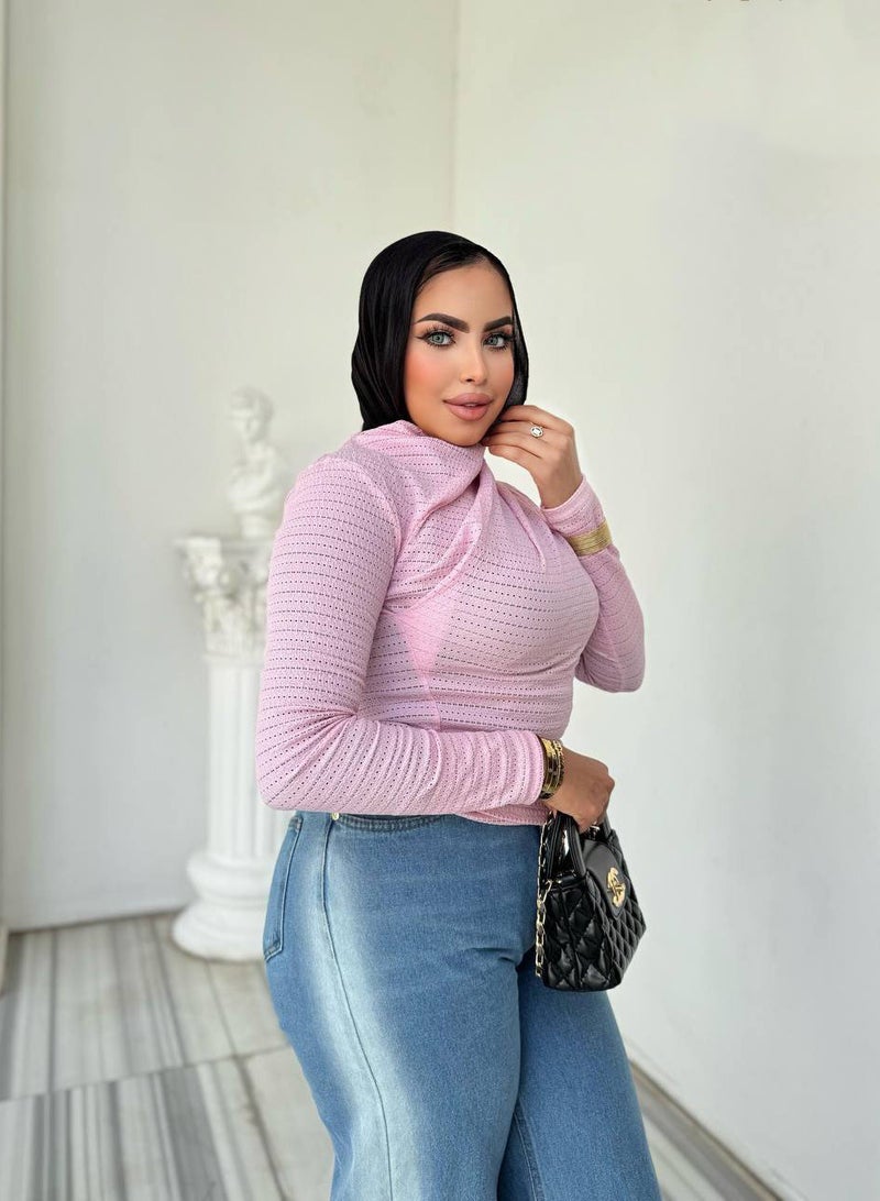 بيوريتوبيا تى شيرت لافندر بأكمام  - Image 3
