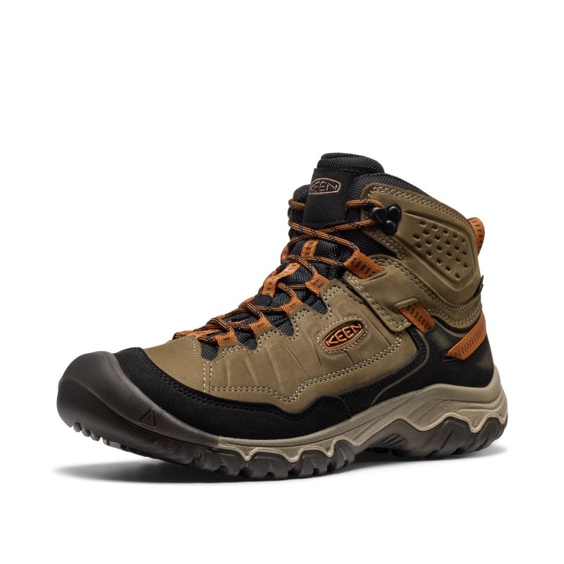 KEEN Men's Targhee 4 Mid Height Durable Comfortable Waterproof Hiking Boots, Sea Turtle/Roasted Pecan, 11.5 - Image 1