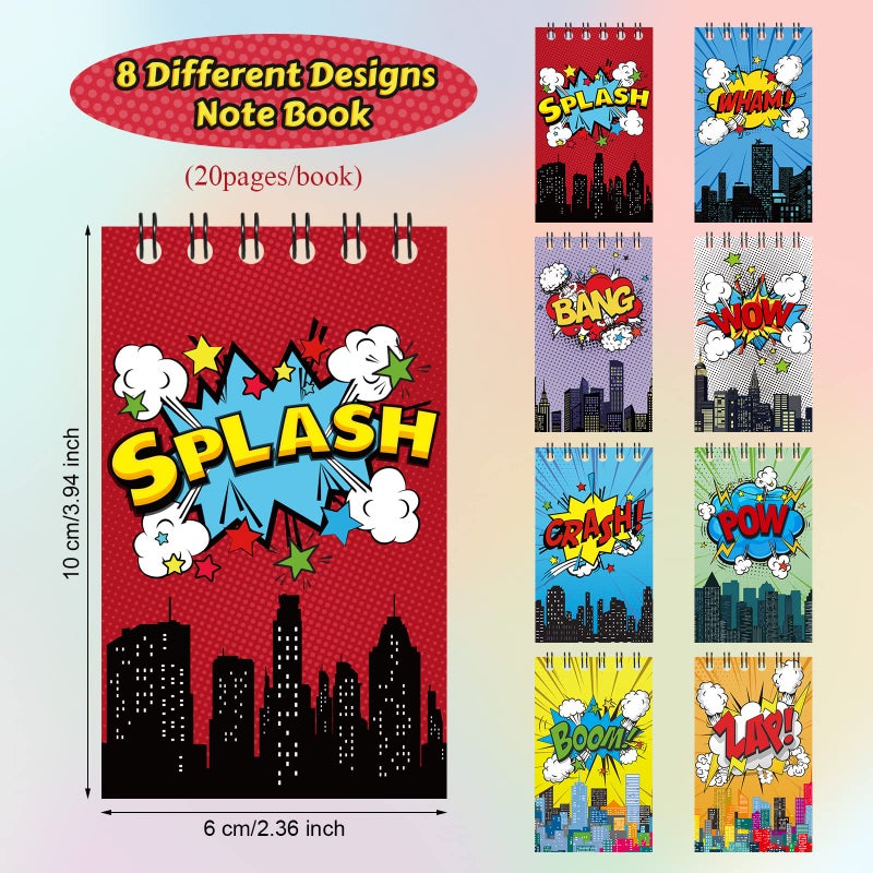 Containlol 24 Pack Mini Notebooks Party Supplies Favors Prize Piata Fillers Carnival Goodie Bag Stuffers Journal Notepad Teacher Classroom Rewards Supplies For Theme Birthday Party - Image 2