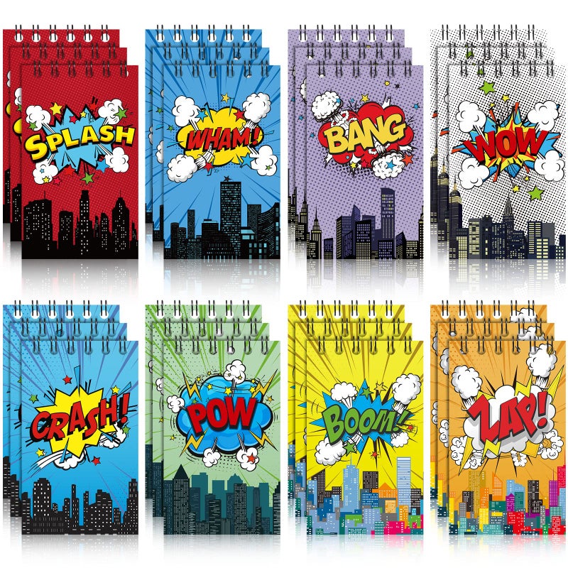 Containlol 24 Pack Mini Notebooks Party Supplies Favors Prize Piata Fillers Carnival Goodie Bag Stuffers Journal Notepad Teacher Classroom Rewards Supplies For Theme Birthday Party - Image 1
