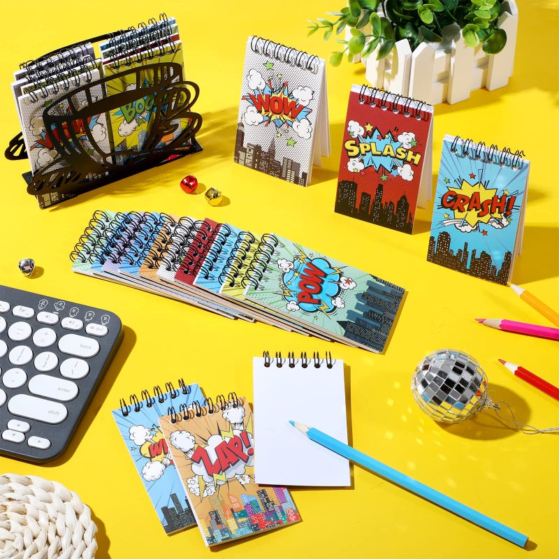 Containlol 24 Pack Mini Notebooks Party Supplies Favors Prize Piata Fillers Carnival Goodie Bag Stuffers Journal Notepad Teacher Classroom Rewards Supplies For Theme Birthday Party - Image 4