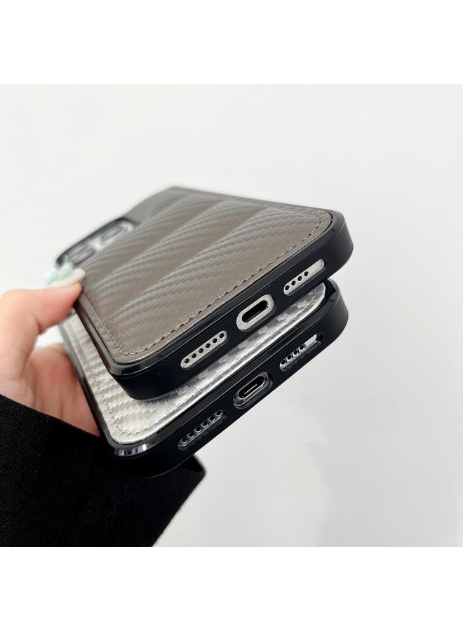 S-TOP Case For iPhone 16 Pro Max Carbon Fiber Texture Down Jacket Phone Case - Image 5