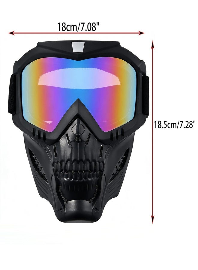 PLOOTA Motorcycle Face Mask Full Face,Dirt Bike Goggles Motocross, ATV, Offroad, Riding Racing Goggles for Men Women(Hulifoxcolorful) - Image 5