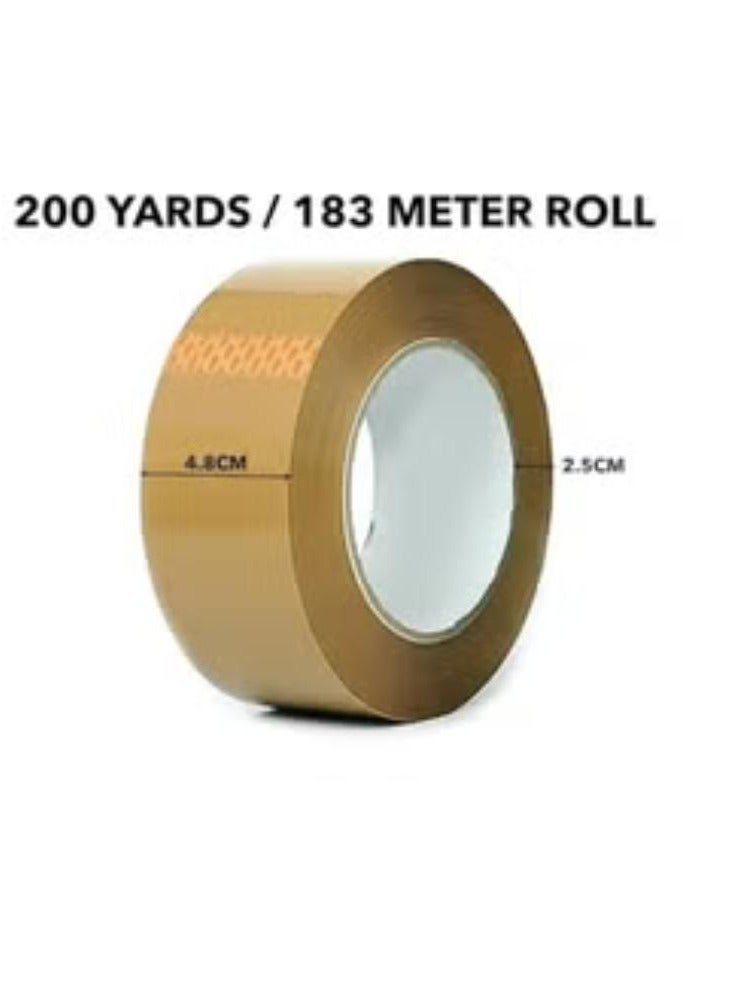 Generic HEXAR Heavy Duty Packing Tape, 45 MM x 183 Meters 200 Yards Packaging Tape for Sealing Parcel Boxes Office Home School Use Strong Adhesive Tape Super Secure Sticky Seal (Brown, Pack of 3)  - Image 2