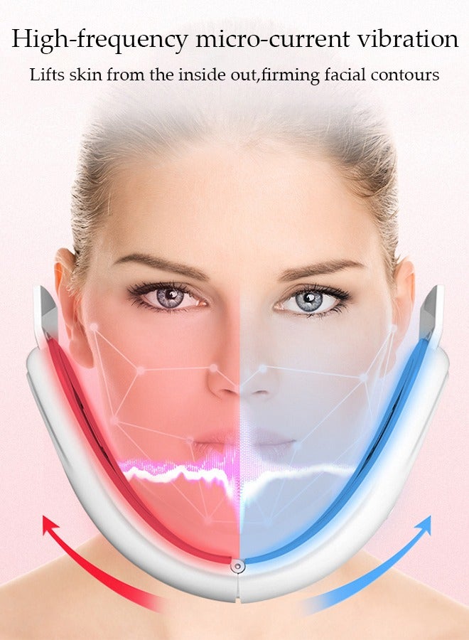DUNISO Intelligent Electric V Face Shaping Massager with Digital Display Micro Current Facial Lifting Slimming V Face Lift Belt Double Chin Shaping Massager Beauty Instrument  - Image 3