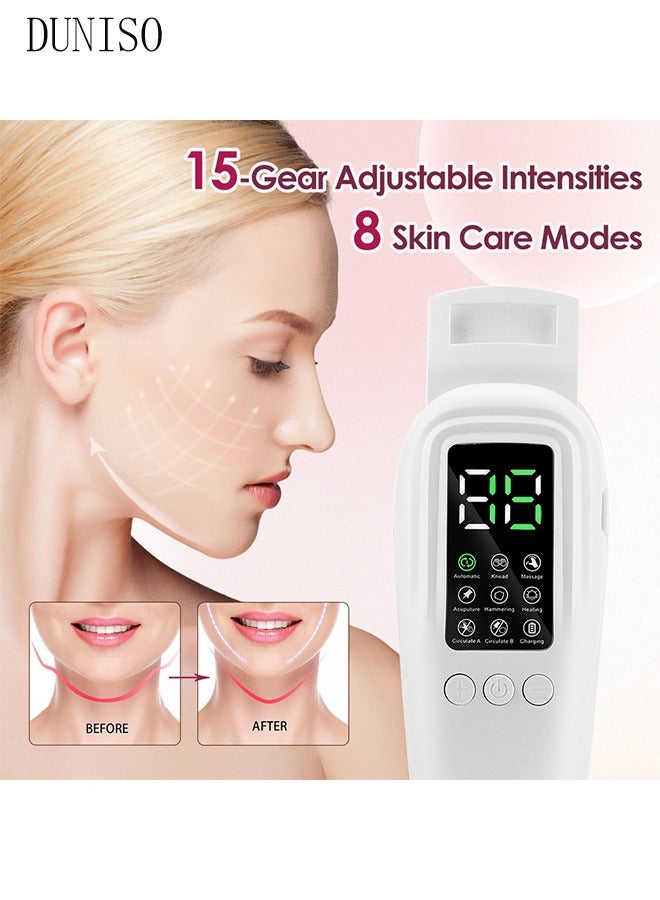 DUNISO Intelligent Electric V Face Shaping Massager with Digital Display Micro Current Facial Lifting Slimming V Face Lift Belt Double Chin Shaping Massager Beauty Instrument  - Image 5
