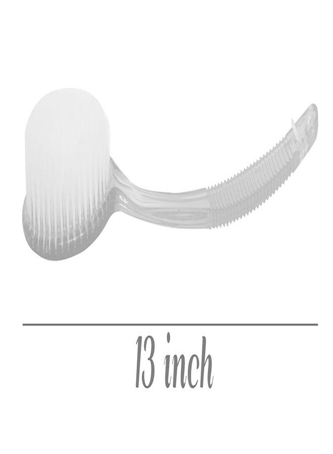 Ekan Soft Bristles Back Body Cleaning Long Handle Loofah Brush For Unisex (Grey) Pack Of 1 - Image 2