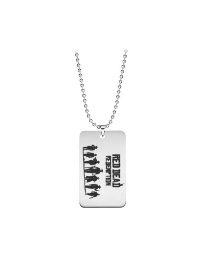 اليشمك Stainless Steel Red Dead Redemption2 Printed Pendant Necklace