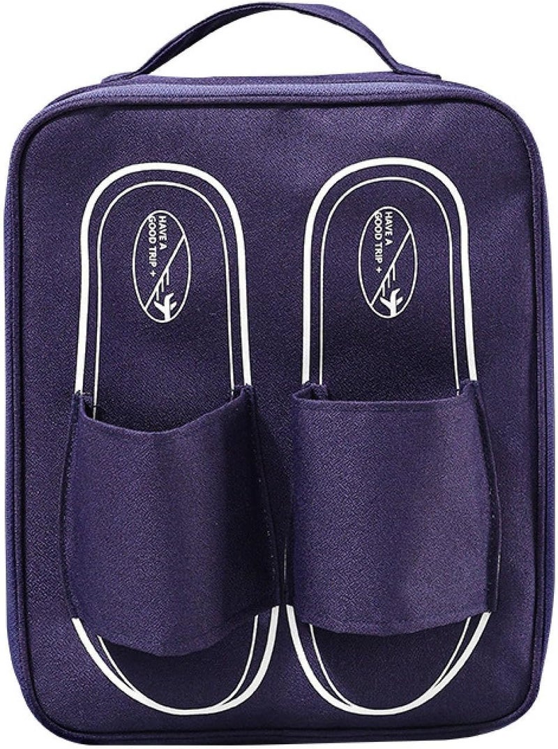 Handcuffs Travel Shoe Bag for Men and Women | Waterproof Footwear Organizer | Pouch for Sandals Slippers & Shoes | Storage | Packing Accessory for Luggage & Suitcases (Navy) - Image 1