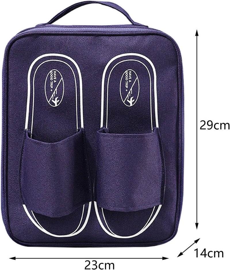 Handcuffs Travel Shoe Bag for Men and Women | Waterproof Footwear Organizer | Pouch for Sandals Slippers & Shoes | Storage | Packing Accessory for Luggage & Suitcases (Navy) - Image 2