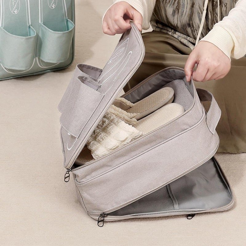 Handcuffs Travel Shoe Bag for Men and Women | Waterproof Footwear Organizer | Pouch for Sandals Slippers & Shoes | Storage | Packing Accessory for Luggage & Suitcases (Navy) - Image 5