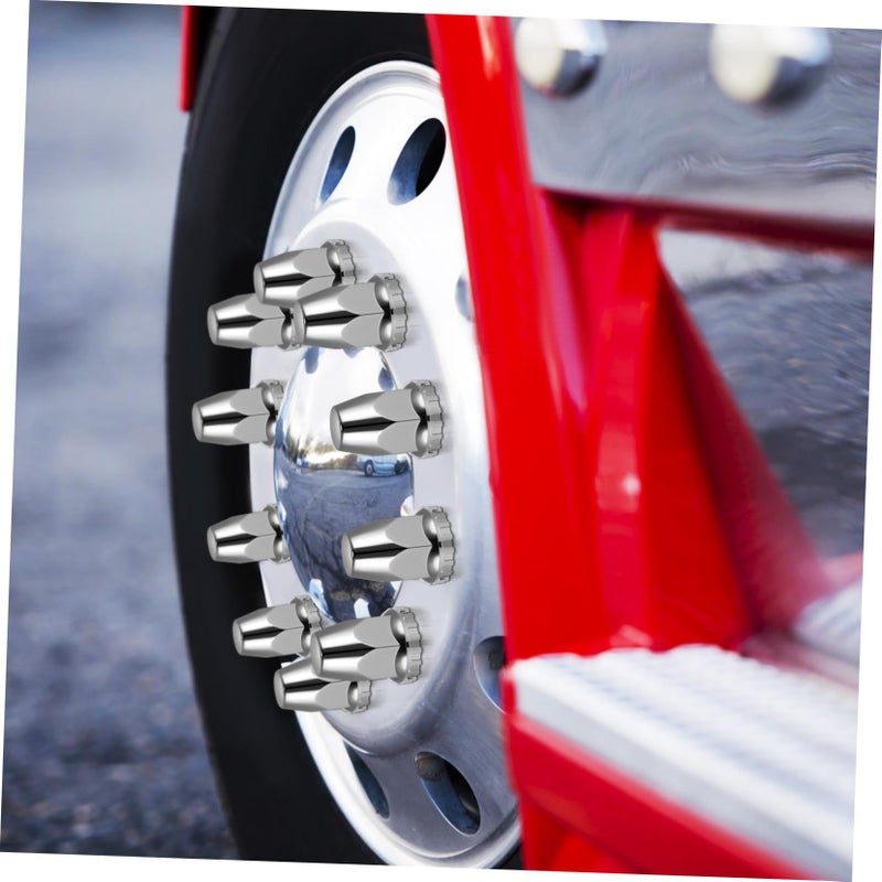 20pcs Chrome Semi Truck Lug Nut Covers For Car Trailer Protectors - Image 3