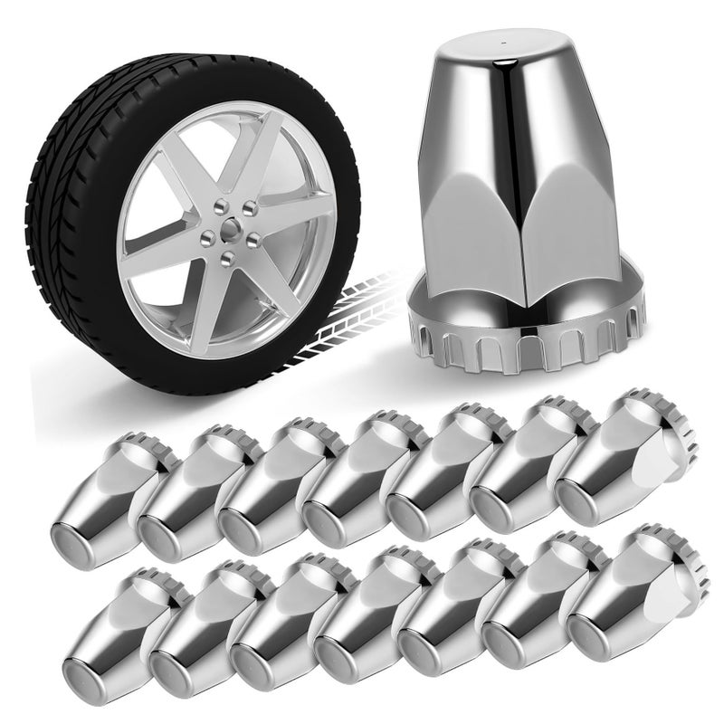 20pcs Chrome Semi Truck Lug Nut Covers For Car Trailer Protectors - Image 2