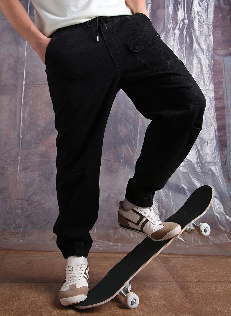 Hubberholme Men Comfort Straight Fit Clean Look Cargo Jogger Cotton Jeans - Image 2