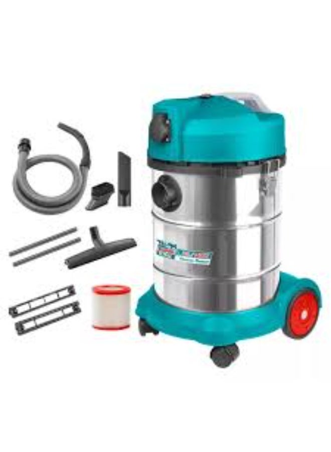 Total Tools Total Wet and Dry Vacuum Cleaner, 30 Litre, 1400W - Image 1