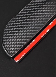Generic Car Rear View Side Mirror Rain Shield, 2pcs Auto Truck Rear View Mirror Rain Eyebrow Sun Visor Universal Carbon Fiber Waterproof Rain Cover with 3M Fixing Sticker (Black)  - Image 4