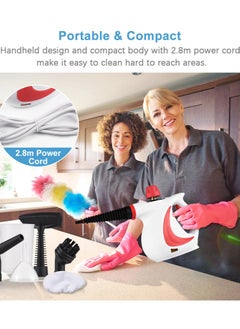 Handheld Steam Cleaner, Portable Steamer with Large Capacity,11-Piece Steamer Accessory Set for Floor, Car, Carpet, Upholstery, Couch, Tile, Windows Cleaning - pzsku/ZF843DE16D008B446F199Z/45/_/1718851930/442c3417-395d-4a13-8553-25dd5739d1eb