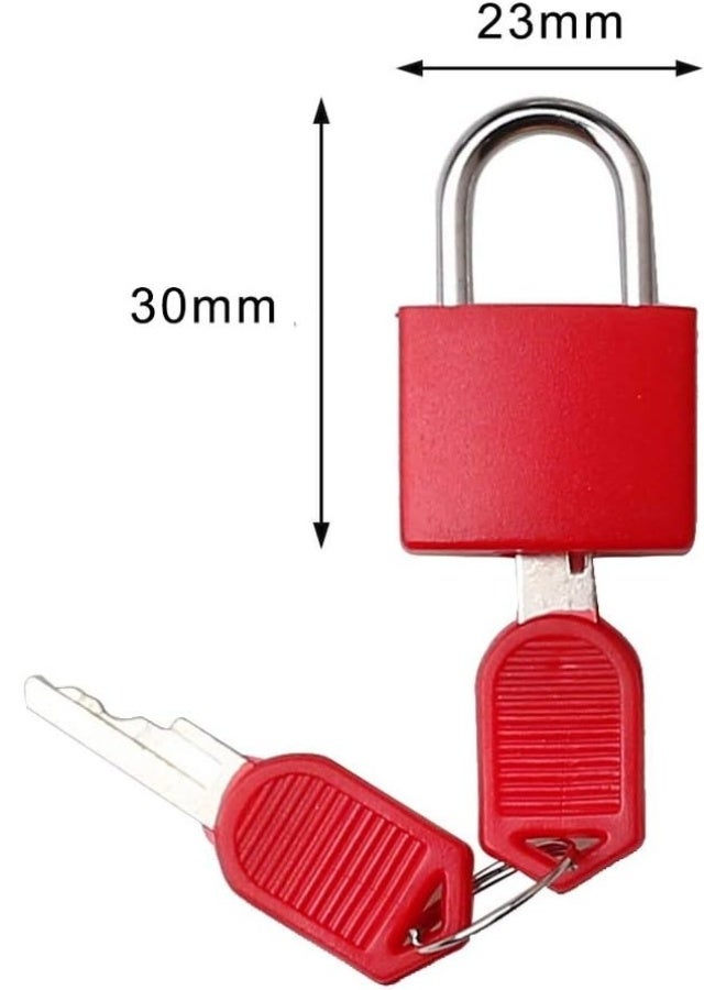 6 Pcs Mini Luggage Padlocks with Keys – Small Colored Security Suitcase Locks, Durable Anti-Theft Keyed Lock for School, Gym, Office, Travel  - Image 2