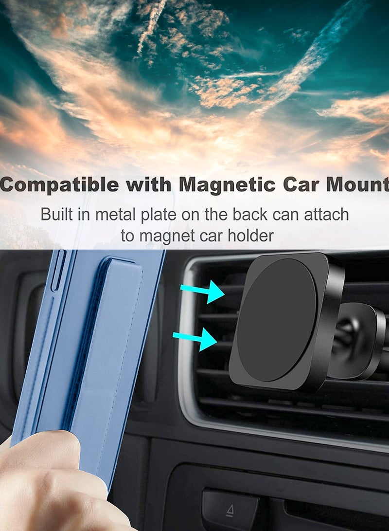 دبليو تيك قبضة يد قابلة للطي بمسند مغناطيسي وحزام معصم وقبضة إصبع مع غطاء حماية مدمج لهاتف سامسونج جالاكسي M54 5G 2023 أزرق سماوي - Image 3