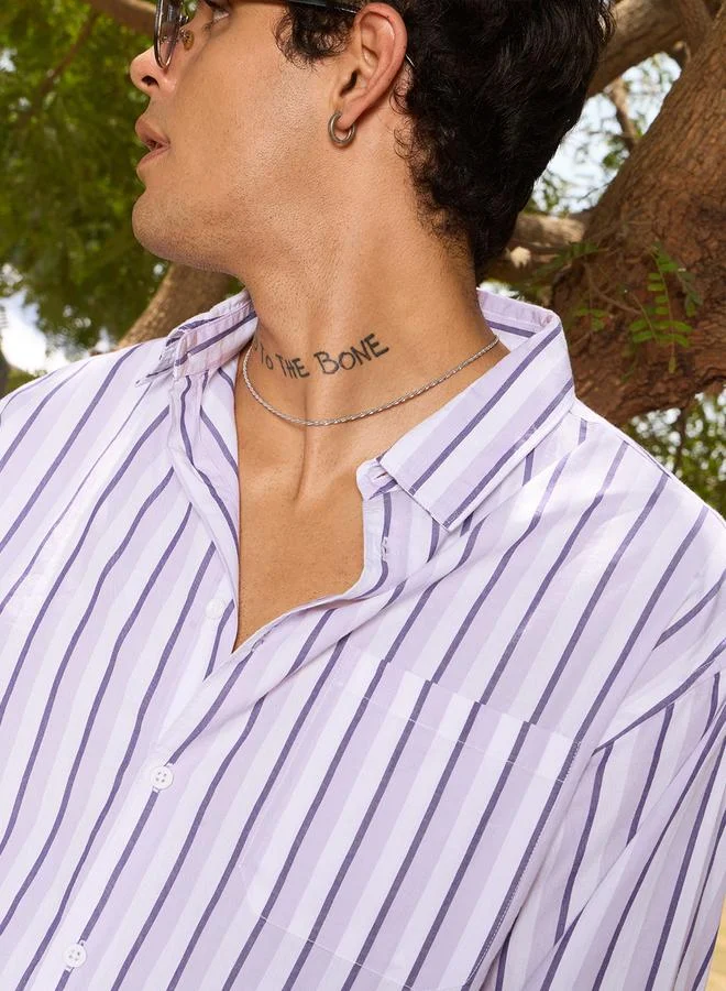 The Souled Store  Men Striped Spread Collar Casual Shirt for Men | Best Price UAE