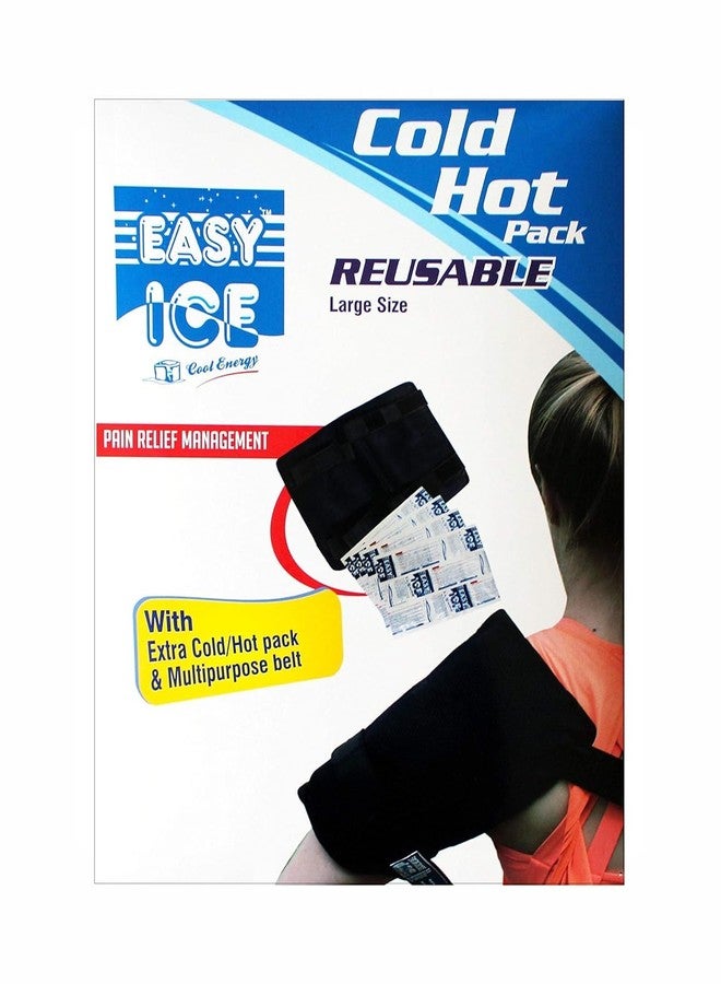 EASY ICE Large Size 14X10 Inch, Cold/Hot Therapy Pain Relief Pack With Belt. Good For For Knee,Back,Elbow,Shoulder And All Big Joints. - Image 1