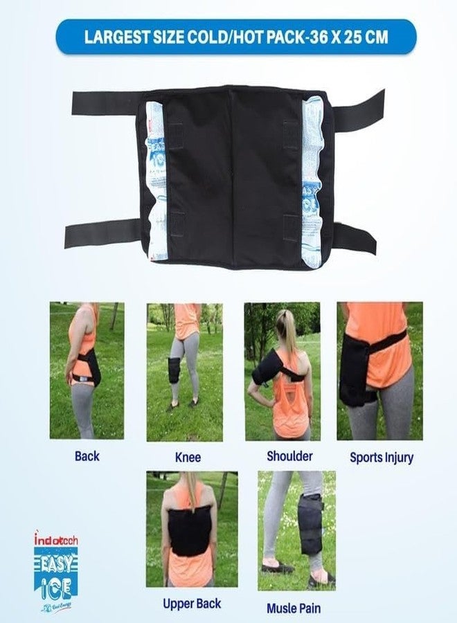 EASY ICE Large Size 14X10 Inch, Cold/Hot Therapy Pain Relief Pack With Belt. Good For For Knee,Back,Elbow,Shoulder And All Big Joints. - Image 4