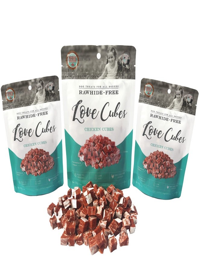 Rena's Recipe Love Cubes Chicken Square Treats for Training & Rewards (3 Pack) - Image 1