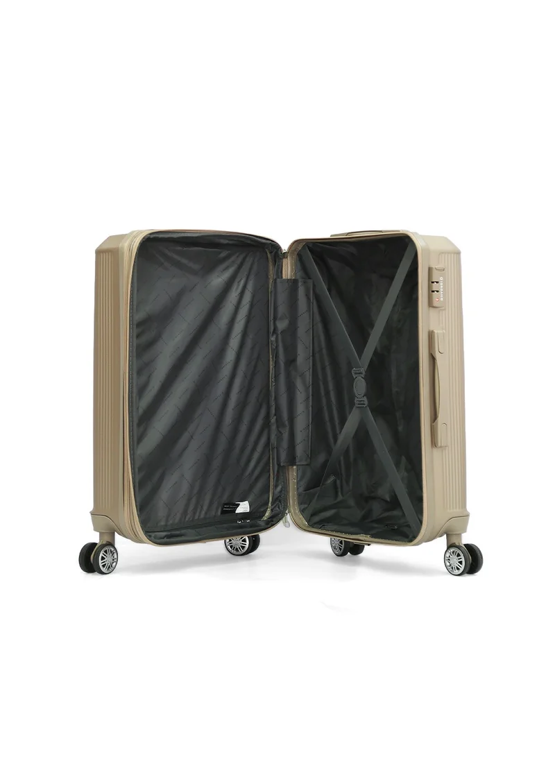GIORDANO Giordano Hardside Luggage Trolley Bag 5 Pieces set,Champagne (BC-12&14,S-20,M-24,L-28 Inch)