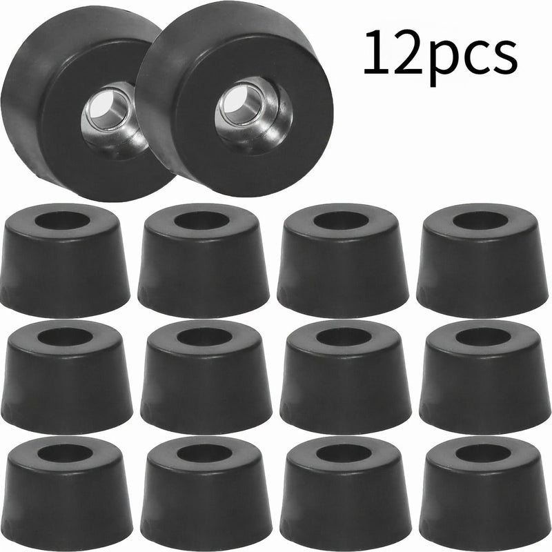 12pcs 0.98x0.75x0.59inch Air Compressor Vibration Isolation Rubber Feet - Image 1