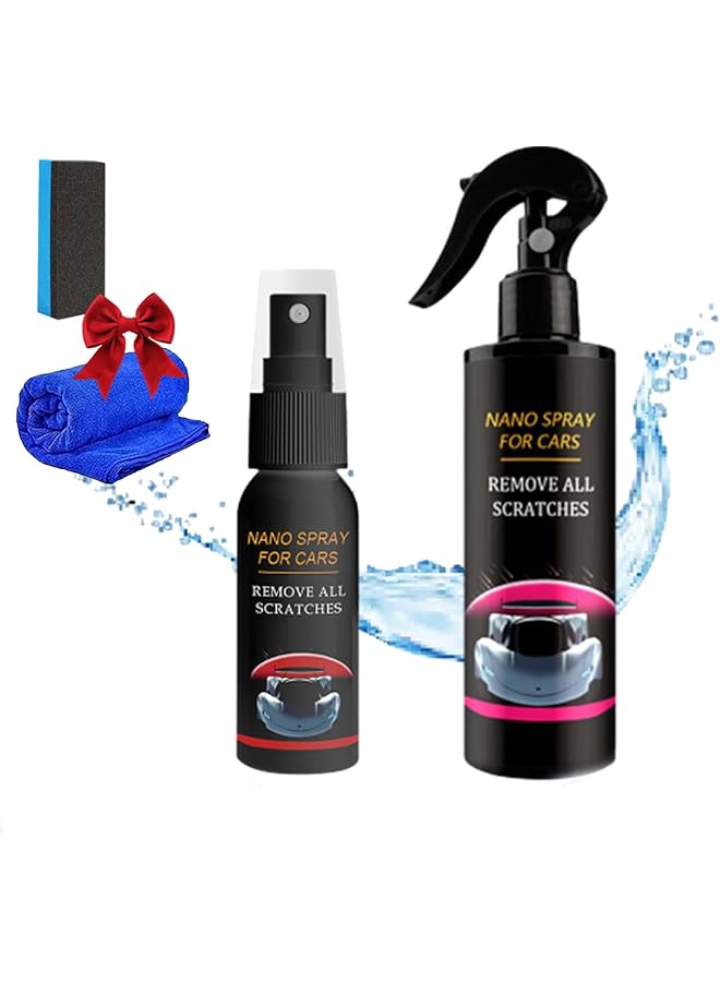 Excefore Nano Scratch Remover, Nano Spray For Cars, Fast Repair Scratches Repairing Polish Spray, Repair Of Fine Scratches And Polishing Spray, For Auto Detailing Glasscoat Car Polish (30Ml+120Ml) - Image 1