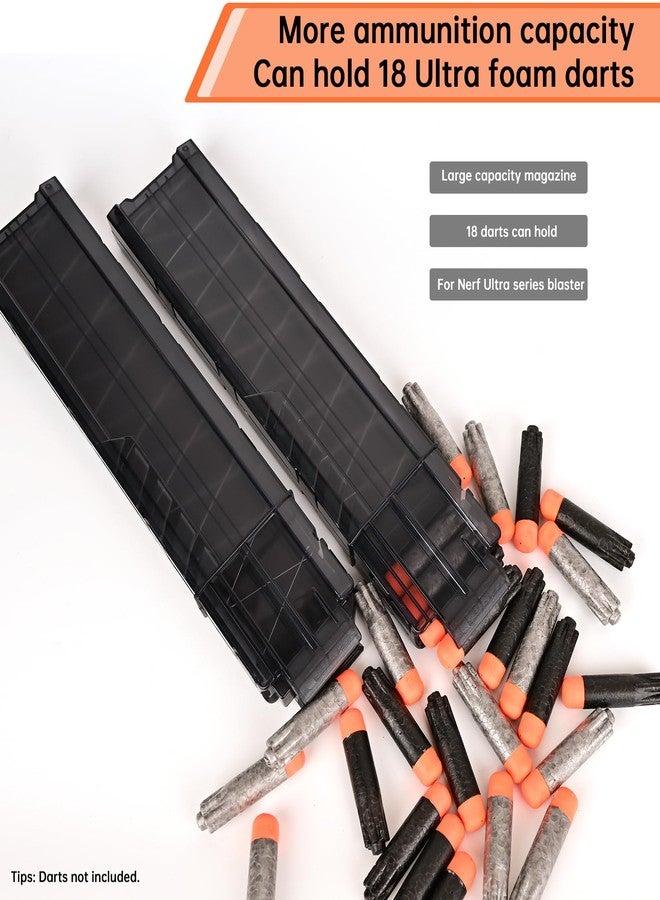 OIMIO Magazine, 18-Dart Clips for Nerf Ultra Series Blasters 4 pcs (Black) - Image 2
