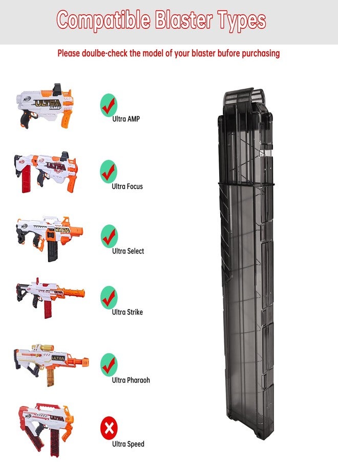 OIMIO Magazine, 18-Dart Clips for Nerf Ultra Series Blasters 4 pcs (Black) - Image 4