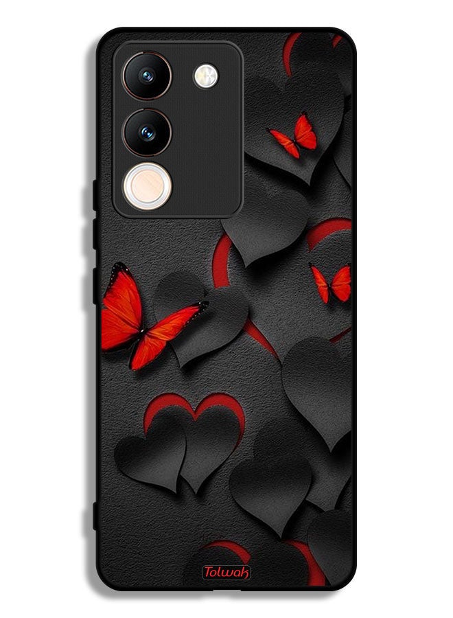 Tolwak vivo Y200 Protective Case Cover Hearts And Butterflies Pattern - Image 1