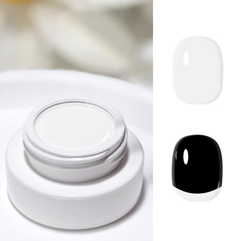 Gyraolvant Gel Paint For Nails Art Paint Nail Gel Polish For French Tip Tool Design For Home Salon DIY Gel Nail Art White M - Image 3